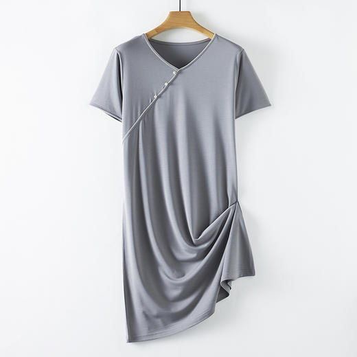 Mylyis 冰丝棉中式珍珠纽扣家居裙 家居服1569 柔软亲肤，清凉透气，宽松版型，可自由舒展 商品图6