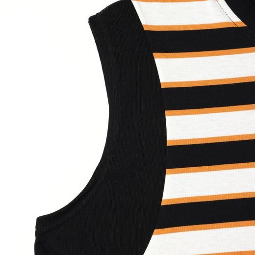 SDSA男装2026新款高贵轻奢撞色条纹拼色包边无袖背心百搭时尚 商品图3