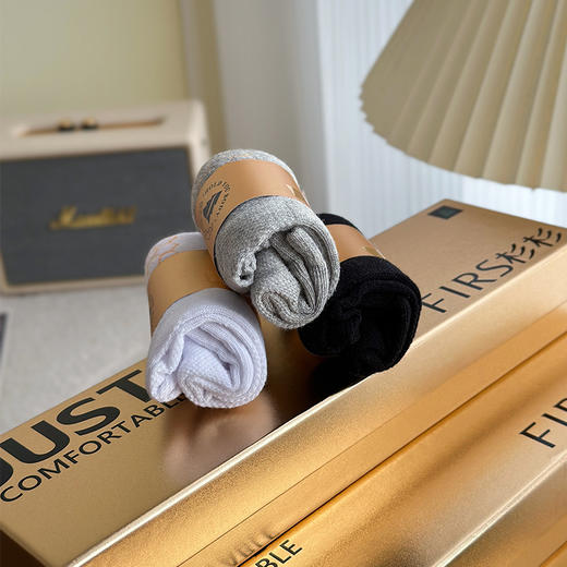 【7双29.9】FIRS杉杉新疆棉7A抑菌防臭中筒袜礼盒装 7双装【龙菲精选】 商品图5