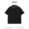 SDSA男装2026新款高贵轻奢韩系铆钉拼接翻领短袖衬衫百搭时尚上衣 商品缩略图0