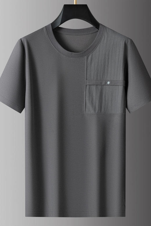 【DPS】大依优型大码男装夏季圆领短袖T恤休闲百搭纯色上衣棉质短袖 商品图5