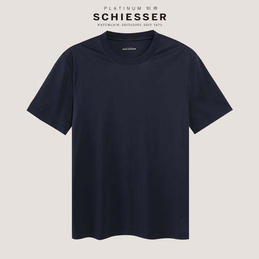 【天蚕丝5A抗菌】铂雅圆领短袖上衣，棉、涤、蚕丝混纺，品质细腻，手感滑爽，面料是5A抗菌99/26962U 商品图3