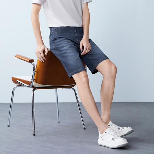 【经典牛仔】柒牌牛仔短裤2026夏季新款男士休闲时尚潮流牛仔裤 130H72880 商品图1