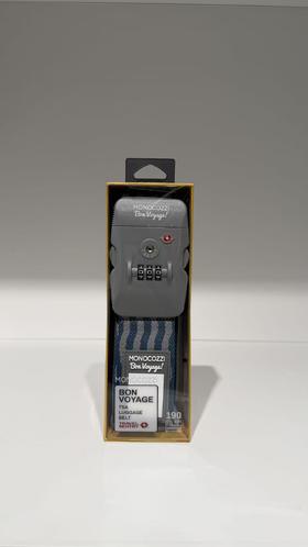 【订单实付低于299元，不发货】MONOCOZZI - BON VOYAGE系列 TSA认可锁行李带（蓝/灰色）男  4895199108776-F .