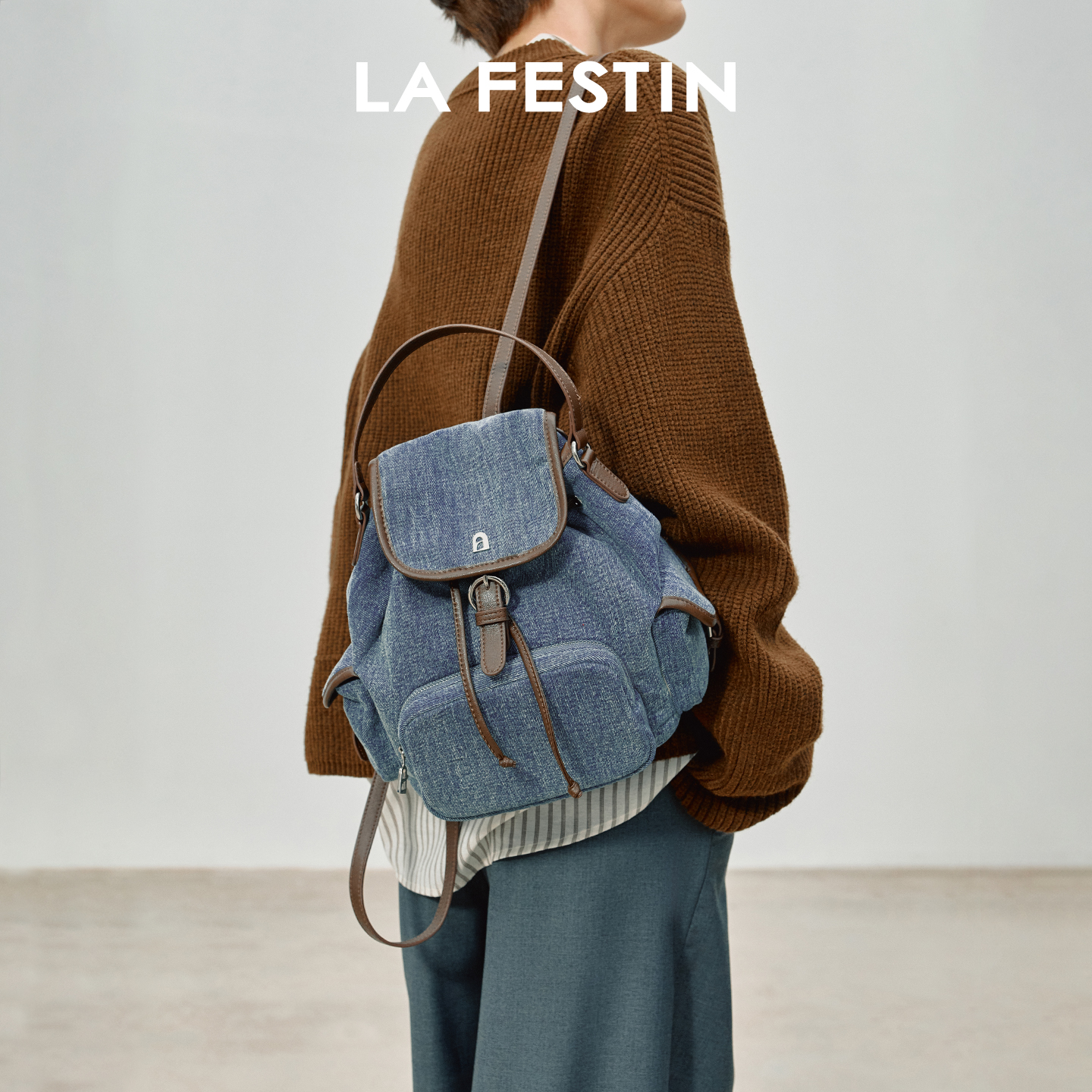 拉菲斯汀 游牧包双肩满满包包休闲旅行背包大容量学生通勤书包