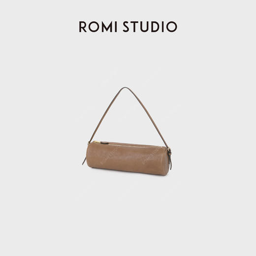 ROMI STUDIO 首饰袋 水染头层羊皮质感圆筒包单肩包RWDLP32118 商品图1