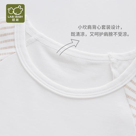 拉比童衣夏萌动背心服套装卡其j6LZBB100803 商品图4