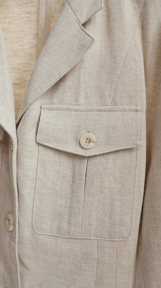 摩西旧约|简约利落收腰亚麻外套 商品图2