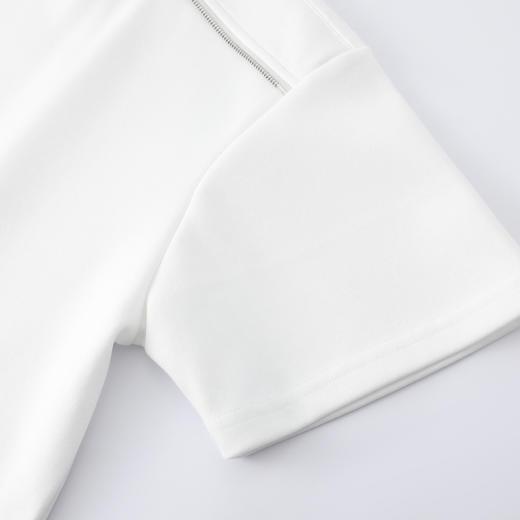 GXG男装26夏季时尚拉链装饰亲肤透气圆领休闲男式短袖T恤K&C 商品图7