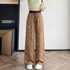 鎏金岁锦~高腰提花休闲长裤女宽松直筒复古时尚印花百搭阔腿裤 商品缩略图1