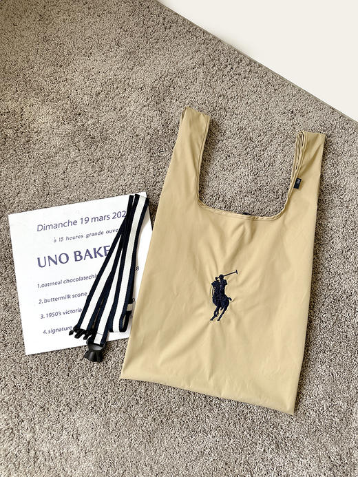 THS-无 RL马球 纯-元 高密度尼龙材logo刺绣托特包 2色 CQ1433 商品图9