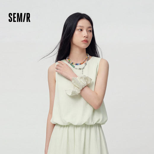 商场同款|森马套装女夏短款花苞上衣长裙2026新款简约时尚两件套 商品图1