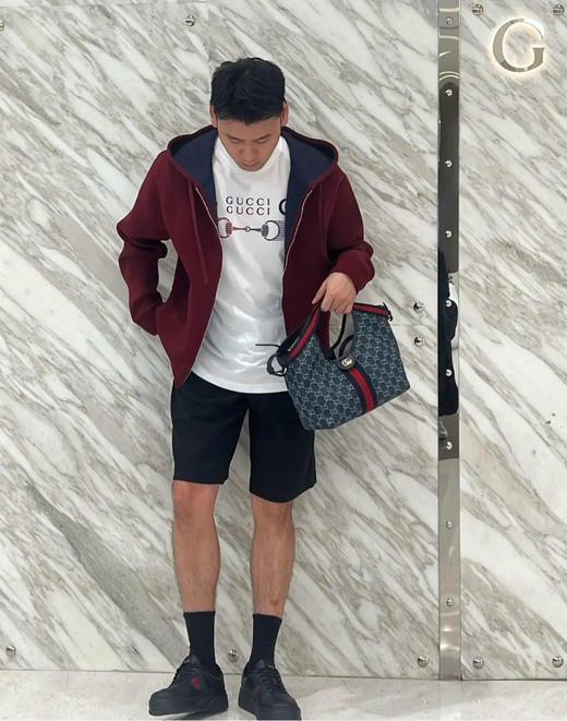 GUCCI Giglio 小号 丹宁 蓝色 托特包 商品图4