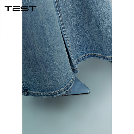 春上新高腰修身显瘦烫钻垂感喇叭裤3261027 商品图3