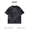 SDSA男装2026新款轻奢国潮复古做旧扎染三粒扣装饰宽松短袖T恤 商品缩略图0