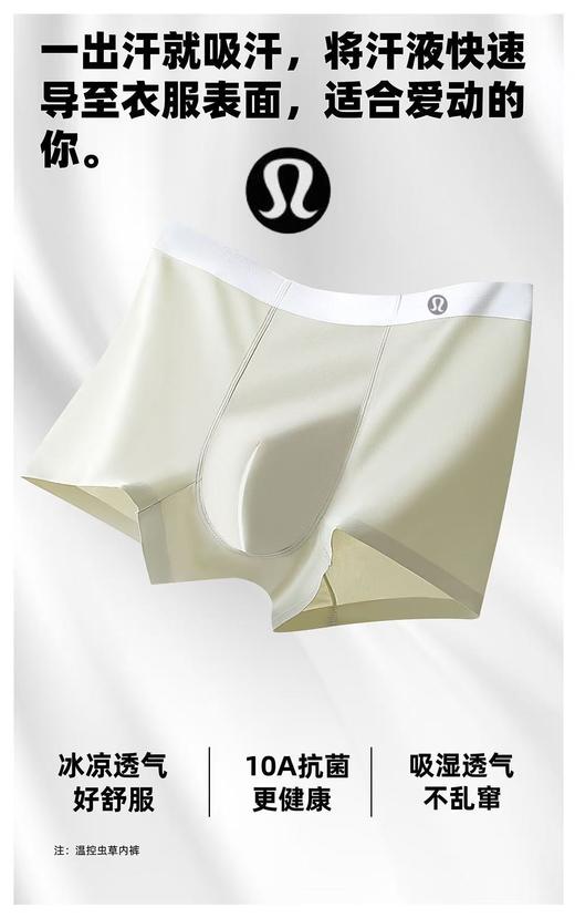 出口订单余！原箱原盒原包装lulu温变虫草抑菌男士内裤(3条装） 商品图10