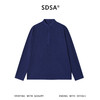 SDSA男装2026新款高贵轻奢潮牌纯色肌理半纽扣立领长袖T恤百搭潮 商品缩略图0