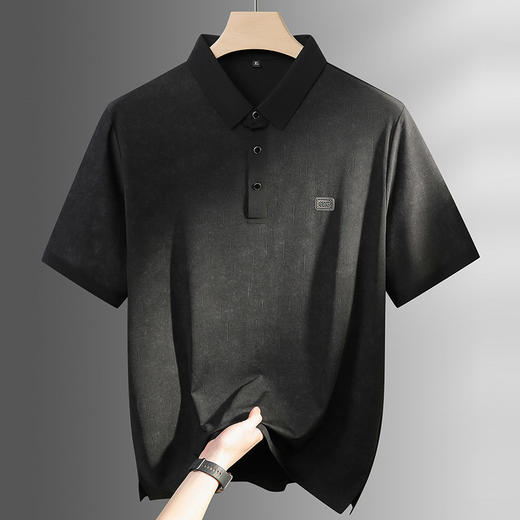 【DPF】大依优型大码男装夏季冰丝短袖POLO衫扎染潮流时尚上衣T恤 商品图3