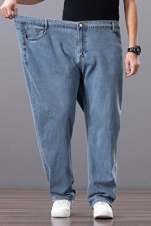 【DYG】大依优型大码男装纯色牛仔裤长裤宽松休闲百搭直筒牛仔裤加大码 商品图5