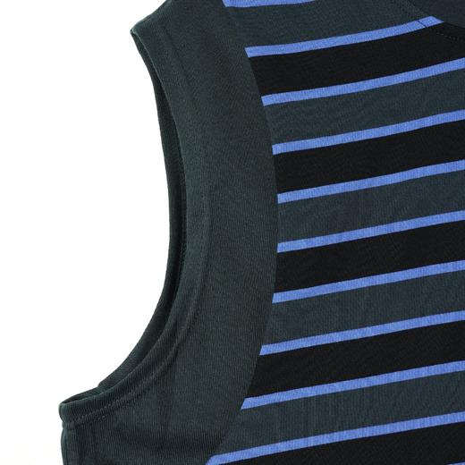 SDSA男装2026新款高贵轻奢撞色条纹拼色包边无袖背心百搭时尚 商品图1