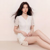 奢姿大码女装2026夏季胖妹妹时尚蕾丝V领收腰上衣气质减龄衬衫9962254561 商品缩略图0