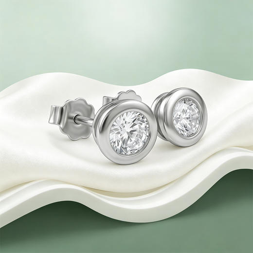 【宏艺珠宝】迷你·圆满星光·银s925耳饰 商品图5