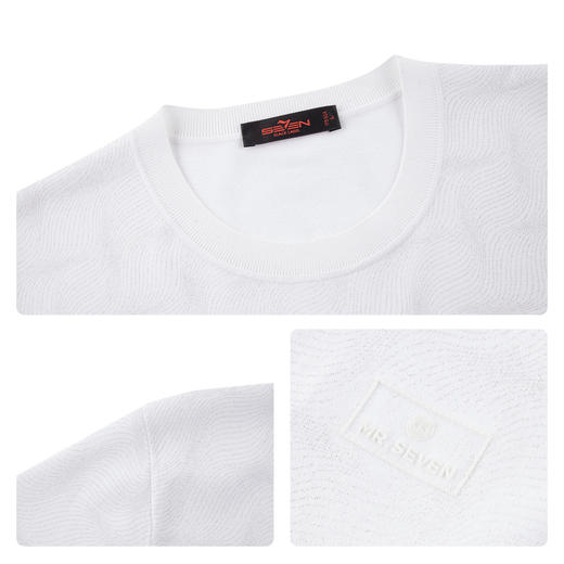 【伊力特/几何印花】柒牌短袖T恤2026夏季新款圆领商务休闲上衣 130T70100 商品图3