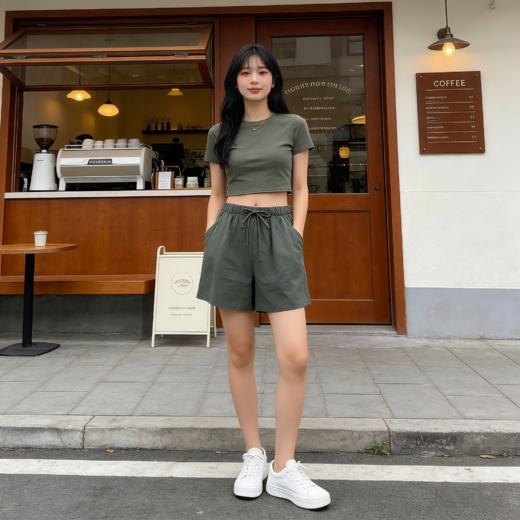 “夏日清凉氛围感”！【夏季多巴胺纯棉短裤】宽松A字版高腰设计 遮肉显瘦修腿显高 会呼吸的纯棉肌理感面料 柔软亲肤吸湿透气 多巴胺色系百搭休闲夏日 商品图10