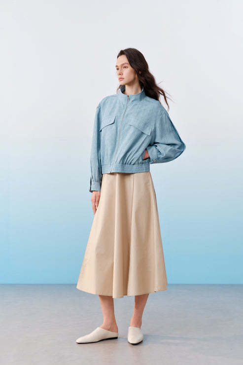 G2000女装SS26商场新款立领休闲长袖外套61287060 商品图4