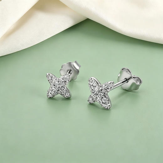 【宏艺珠宝】迷你·桃心蜜语·银s925耳饰 商品图3