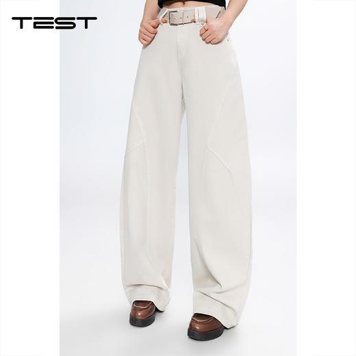 春上新宽松遮肉显瘦垂感休闲拖地牛仔裤3261023 商品图5