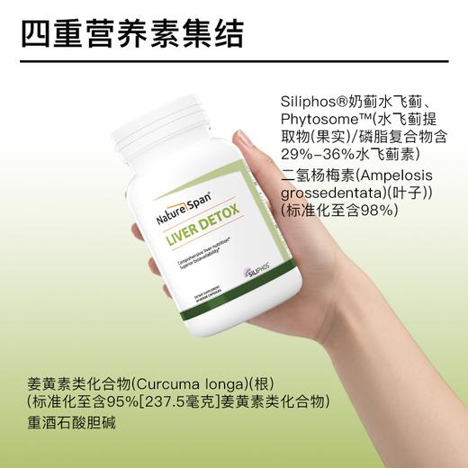 姜黄素胆碱二氢杨梅素奶蓟草转氨酶肝片原装进口胶囊60粒 NATURESPAN倍能适 商品图1