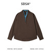 SDSA男装2026新款高贵轻奢韩系撞色拼接翻领长袖衬衫百搭套头上衣 商品缩略图0