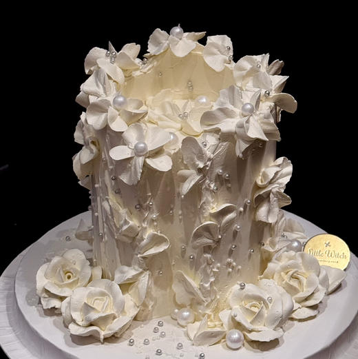 LITTLE WITCH纯白法式雕花蛋糕 加高款 商品图0