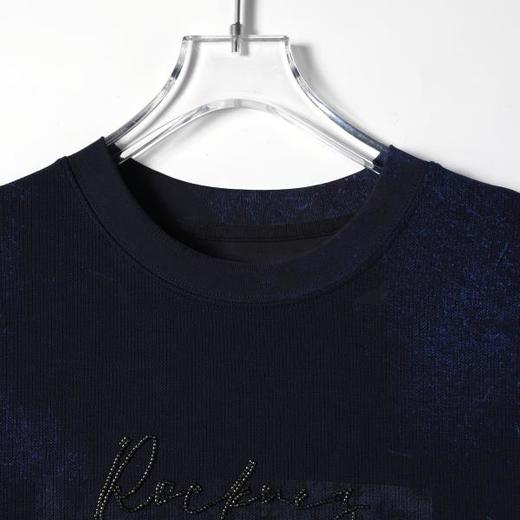 SDSA男装2026新款高贵轻奢潮牌扎染珠子字母圆领短袖T恤百搭上衣 商品图2