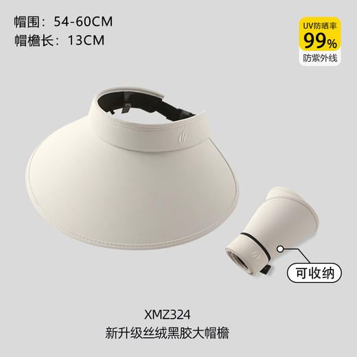 夏季防紫外线大帽檐黑胶空顶防晒帽女全脸遮阳帽子新款太阳帽 商品图6