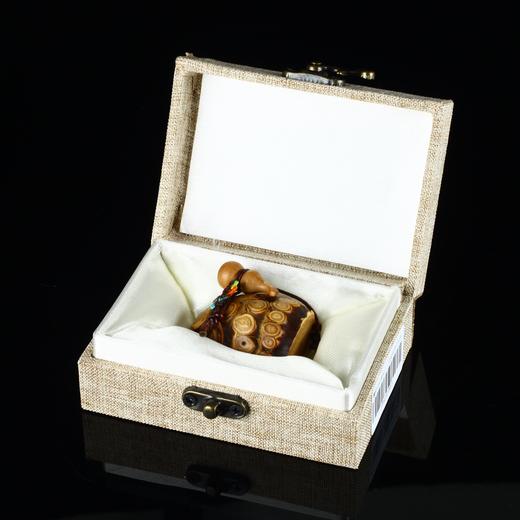 孤品18021天然紫竹竹根印章圆形别致2.8*2.5*3.8cm 商品图4