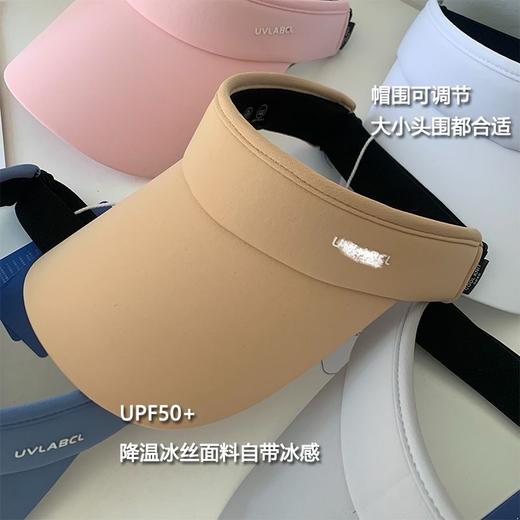 UPF50 遮阳防晒帽男女户外运动太阳帽双层冰丝防紫外线空顶帽夏季 商品图2