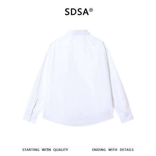 SDSA男装2026新款高贵轻奢韩系简约纯色长袖衬衫百搭宽松休闲衬衣 商品图4