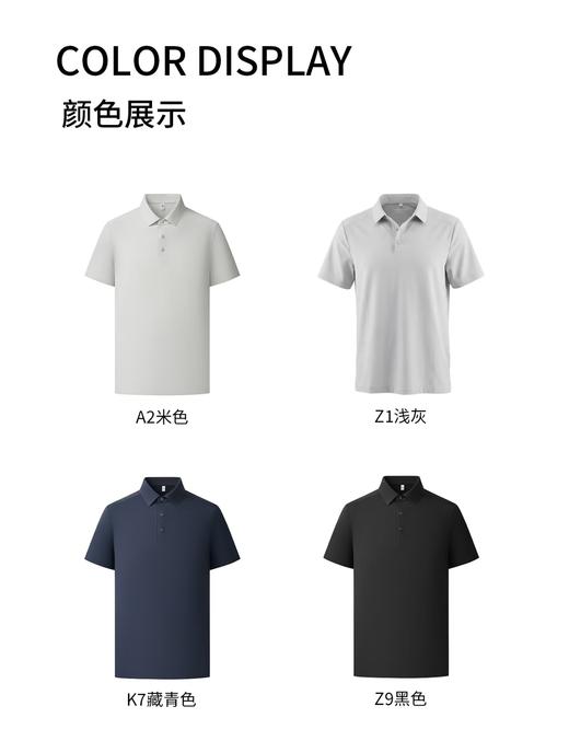 【直发】【男装特推】伦敦雾男士f领翻凉感短T,修身版,凉感触肤即凉。防紫外线。DLSKTM26A501 商品图3