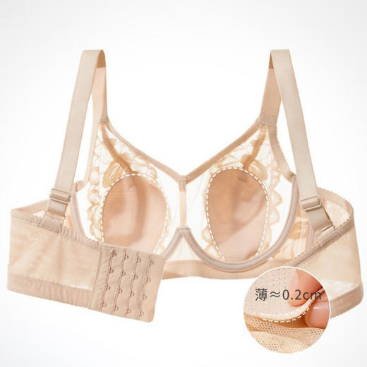 【49元1件】夏季大胸显小性感兔耳杯内衣记忆钢圈舒适防下垂大码文胸轻薄透气-韩范儿 商品图5