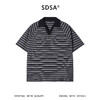SDSA男装2026新款高贵轻奢潮牌撞色条纹小V翻领短袖T恤百搭时尚 商品缩略图0