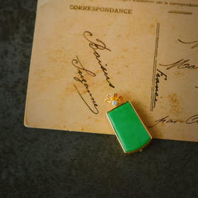 龢盒原创 银镶阳绿翡翠无事牌香囊