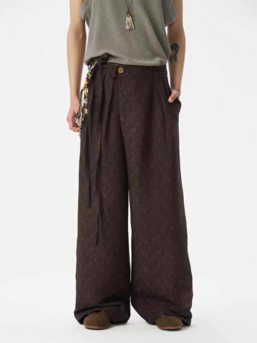 共和GongheRepub/GH24065/「槿」暗花色织斜襟绑带长裤 商品图0