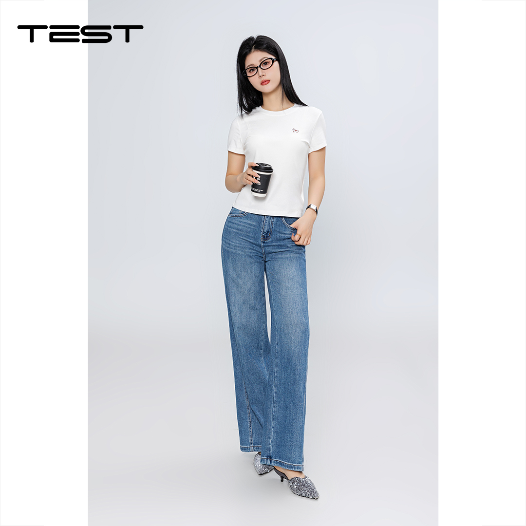 春上新韩系正肩白色短袖T恤1261044