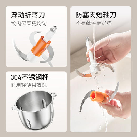 九阳不锈钢绞肉机家用绞馅碎肉机电动料理搅拌打肉饺子肉馅蒜蓉机 商品图1