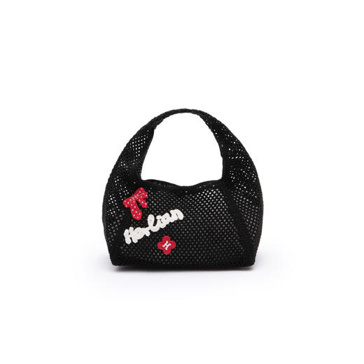 HERLIAN 2026年春季新品蝴蝶结仿手绣刺绣标镂空女士手提包 商品图4