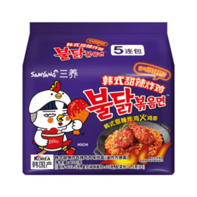 三养 火鸡面韩式甜辣炸鸡味140g*5 삼양 불닭볶음면한식양념치킨140g*5