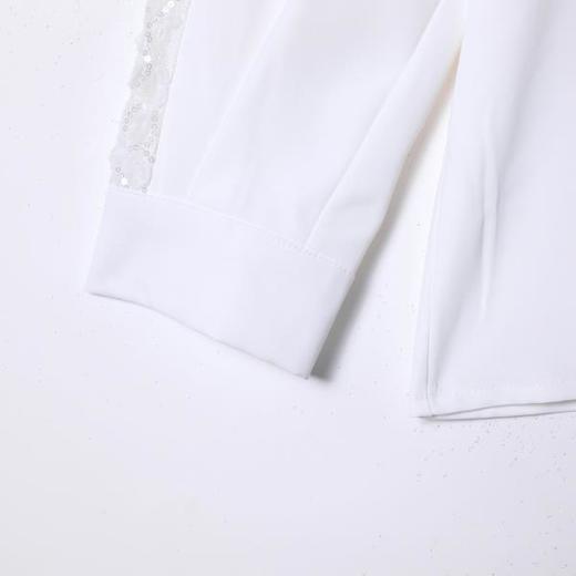 SDSA男装2026新款高贵轻奢珍珠领蕾丝拼接宽松长袖衬衫百搭时尚 商品图1