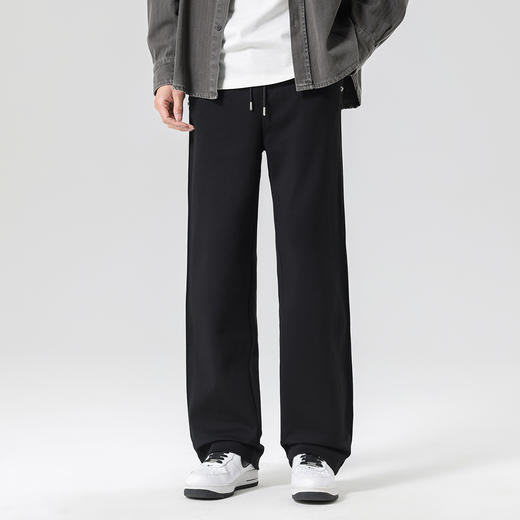 gxgjeans男装【爆款热卖】纯色宽松男士休闲裤26夏款抽绳系带拼接运动裤男K&C 商品图1